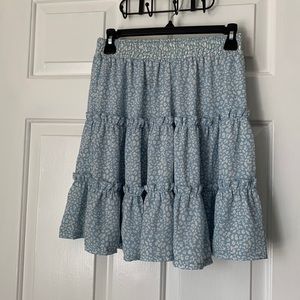 Blue Floral SHEIN mini skirt